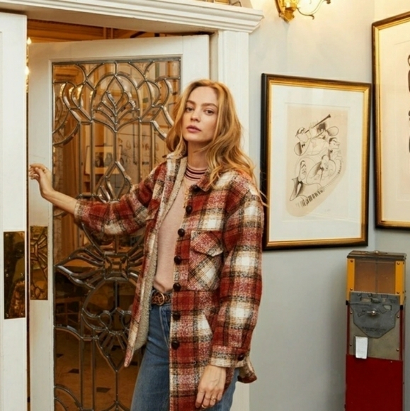 HEARTLOOM Cooper Shaket Coat In Brick Fall Tones Size XS. - Picture 3 of 14